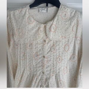 Samye New York Vintage Cotton Lace Blouse - Med